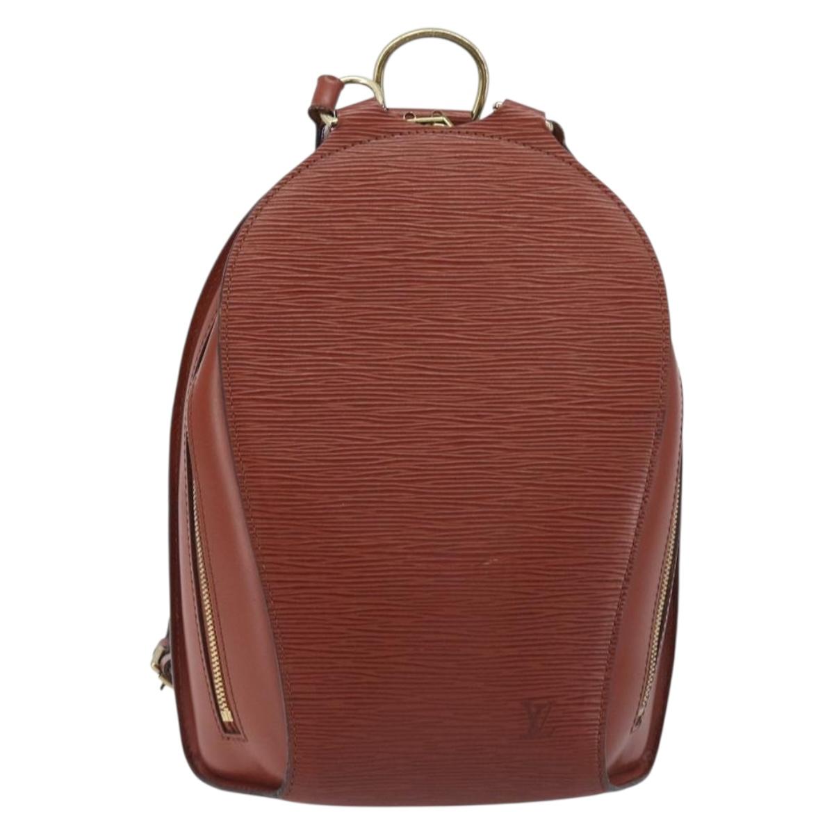 LOUIS VUITTON Epi Mabillon Backpack Brown M52233 LV Auth 196927A