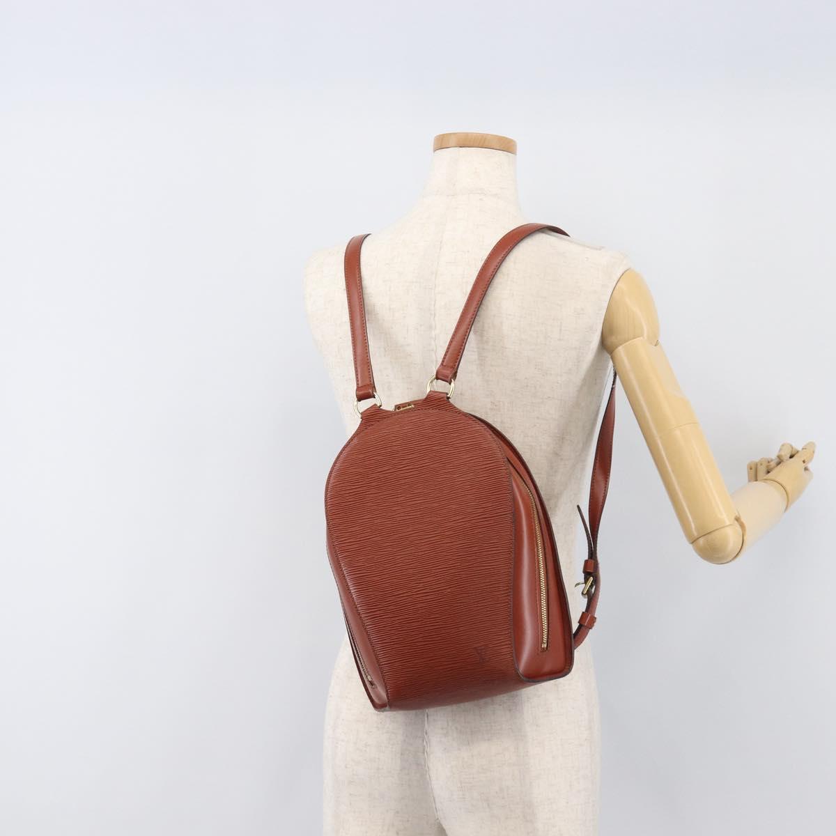 LOUIS VUITTON Epi Mabillon Backpack Brown M52233 LV Auth 196927A