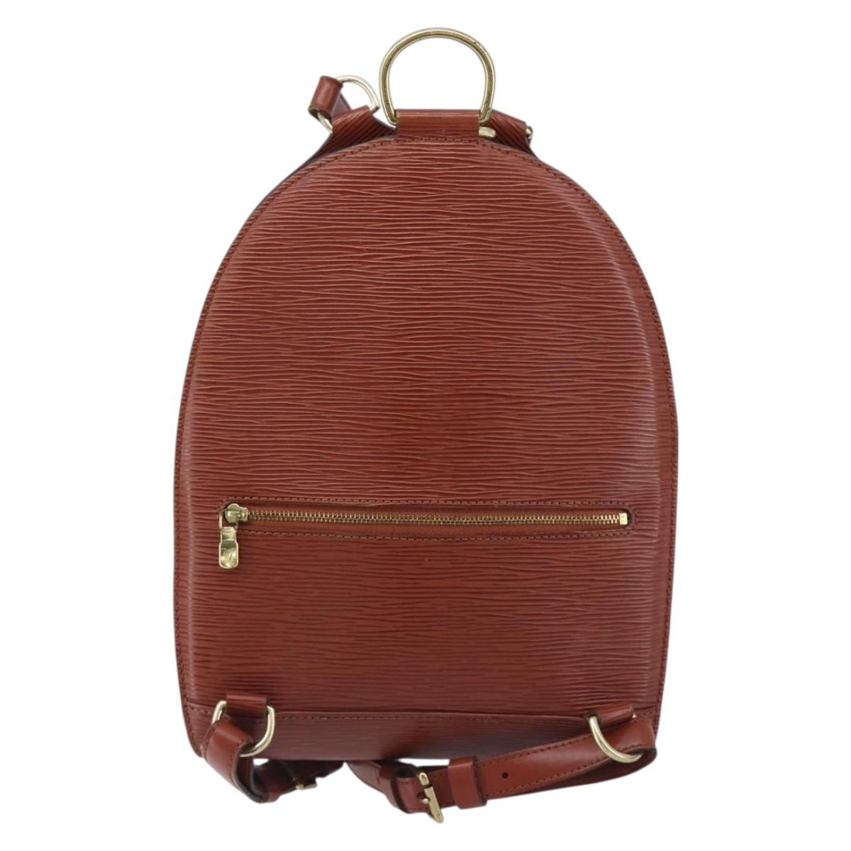 LOUIS VUITTON Epi Mabillon Backpack Brown M52233 LV Auth 196927A