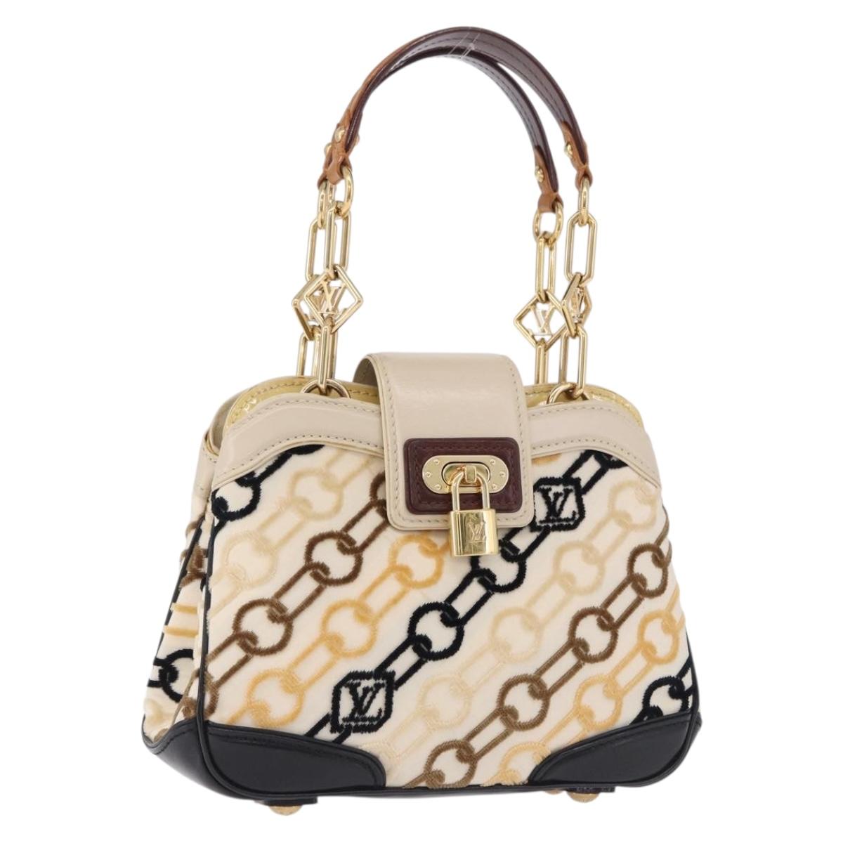 LOUIS VUITTON Monogram Charm Mini Linda Hand Bag Ivory LV Auth 196930M