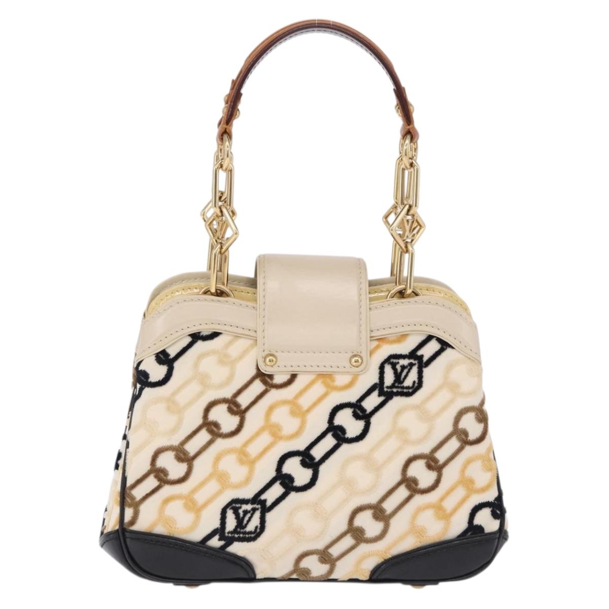 LOUIS VUITTON Monogram Charm Mini Linda Hand Bag Ivory LV Auth 196930M