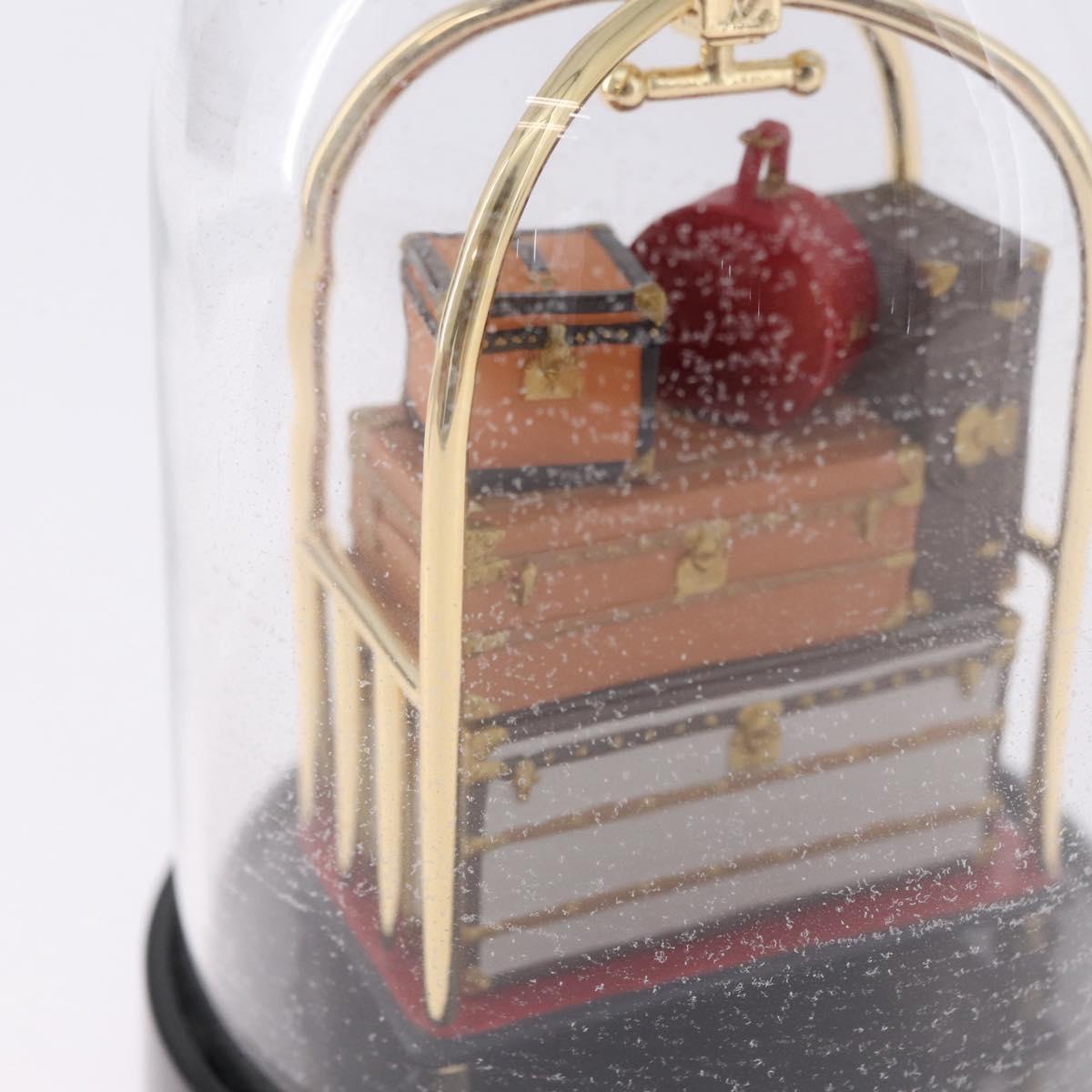 LOUIS VUITTON Trunk Snow Globe Glass Clear LV Auth 196935A