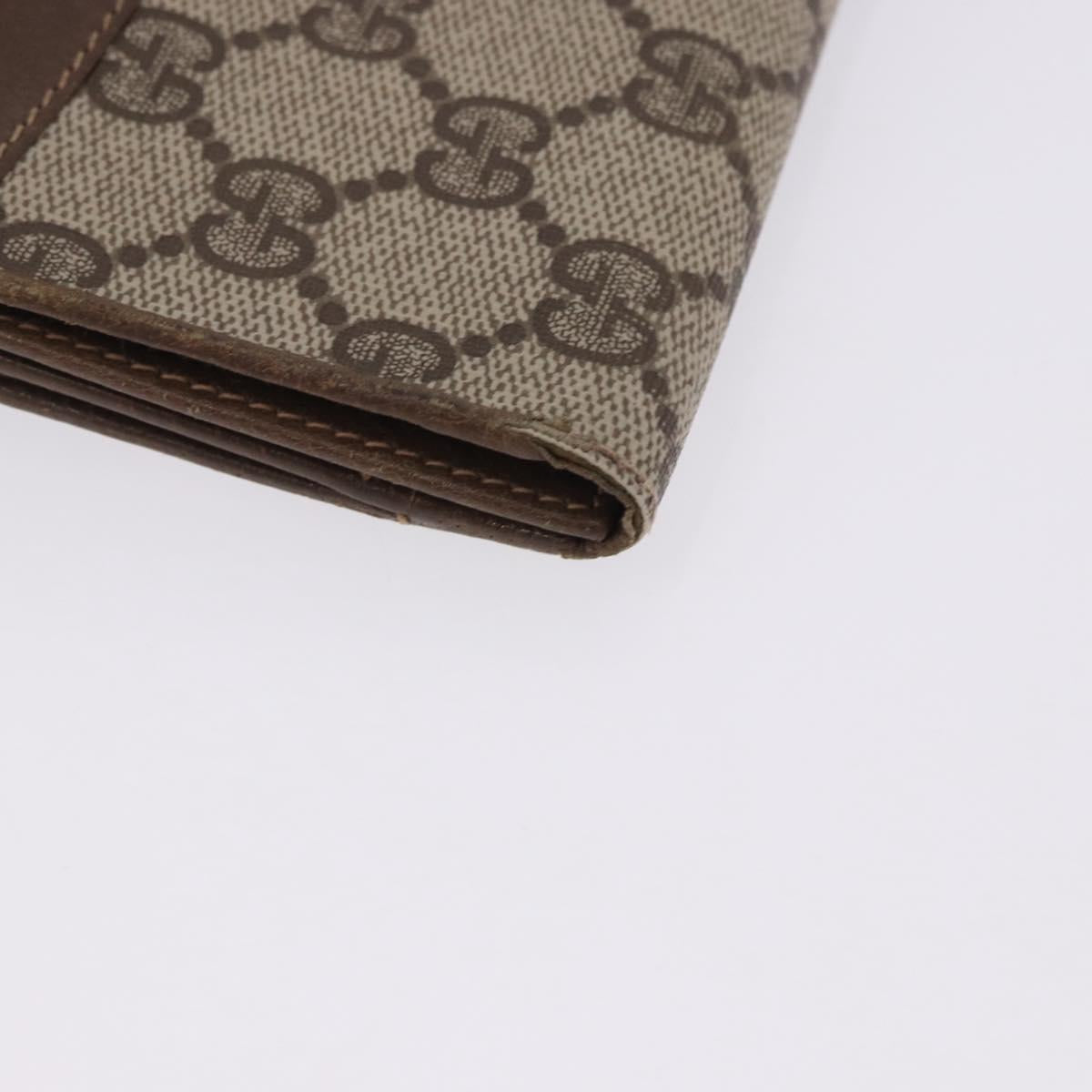 GUCCI GG Canvas Long Wallet 2 Set Beige Gold Auth 196947