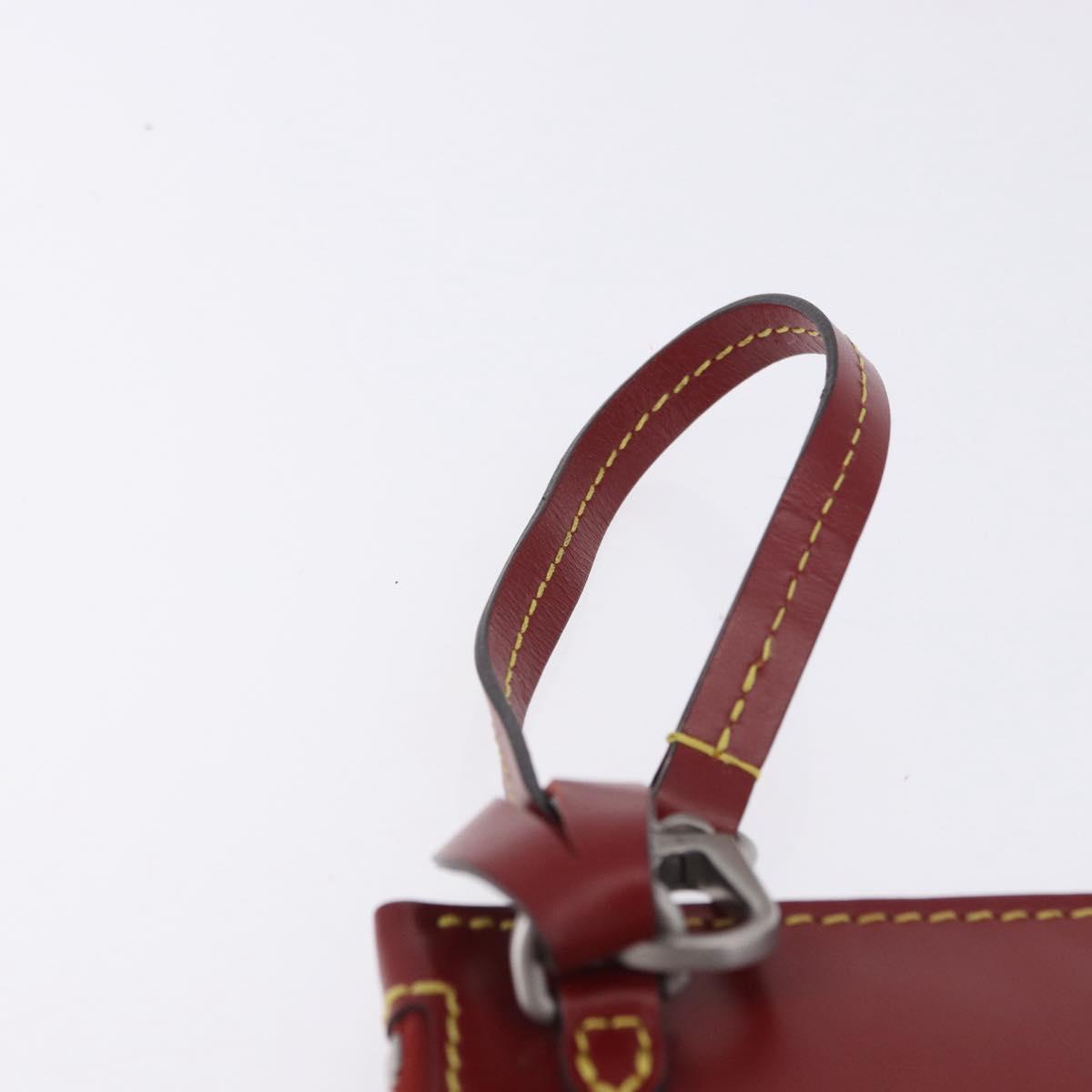LOUIS VUITTON Epi Twist Bucket Pouch Pouch Red Silver LV Auth 196949
