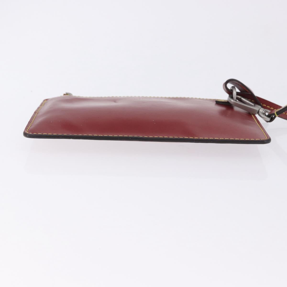 LOUIS VUITTON Epi Twist Bucket Pouch Pouch Red Silver LV Auth 196949