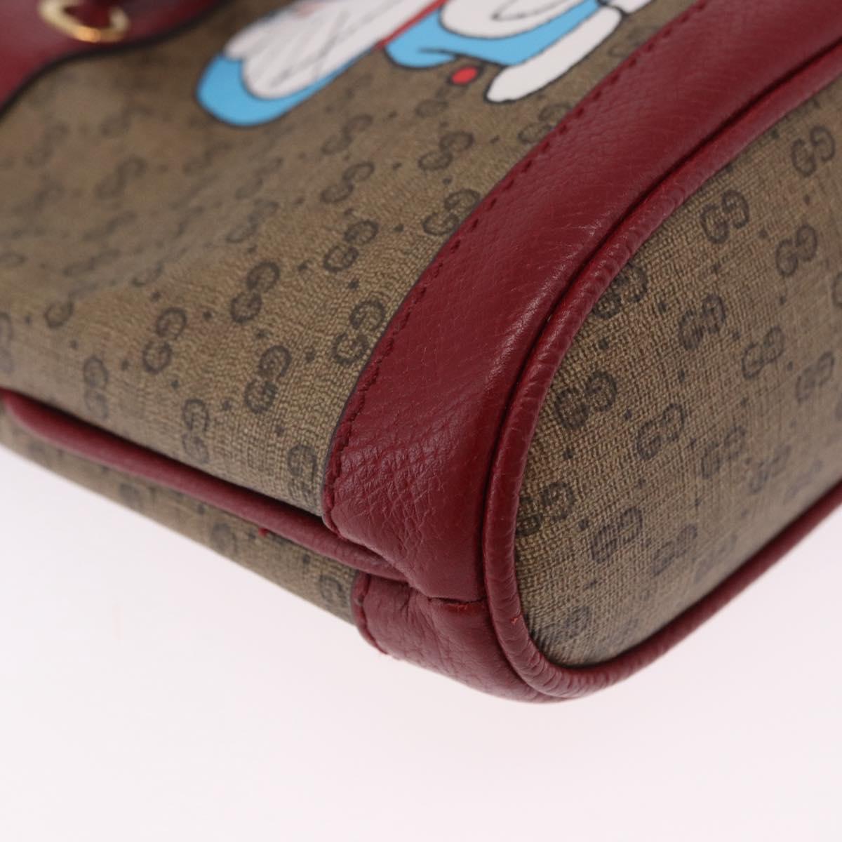 GUCCI Micro GG Supreme Fujiko-Pro Bag PVC Beige Gold 647801 Auth 196955M