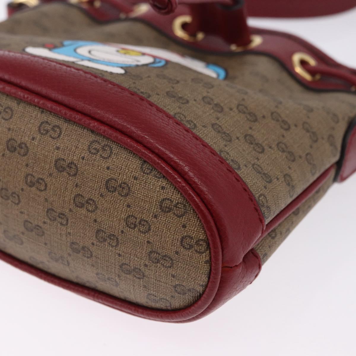 GUCCI Micro GG Supreme Fujiko-Pro Bag PVC Beige Gold 647801 Auth 196955M