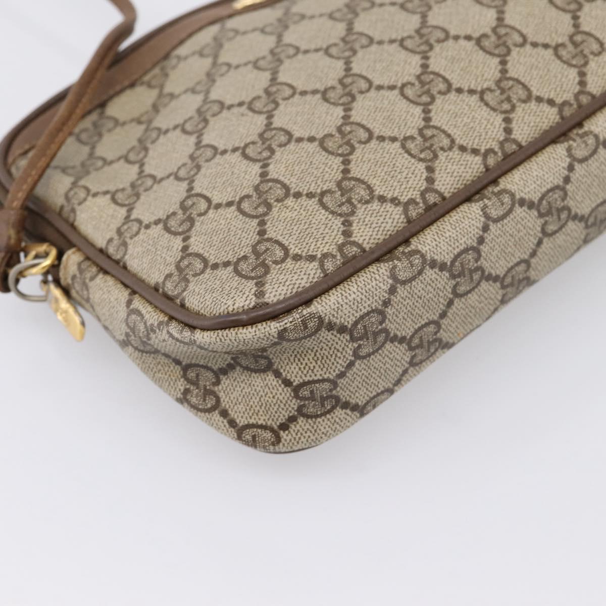 GUCCI GG Supreme Shoulder Bag PVC Beige Gold 56 02 068 Auth 196956