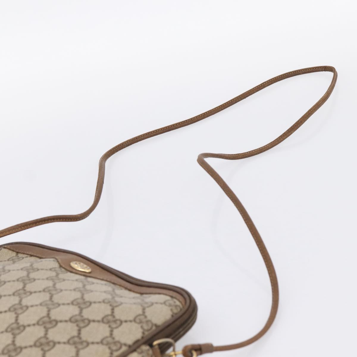 GUCCI GG Supreme Shoulder Bag PVC Beige Gold 56 02 068 Auth 196956