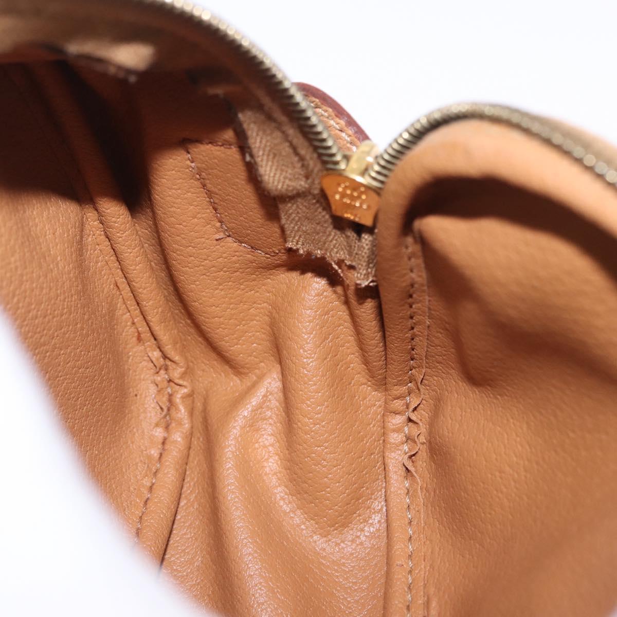 CELINE Macadam Canvas Hand Bag PVC Leather 2way Brown Gold Auth 196958