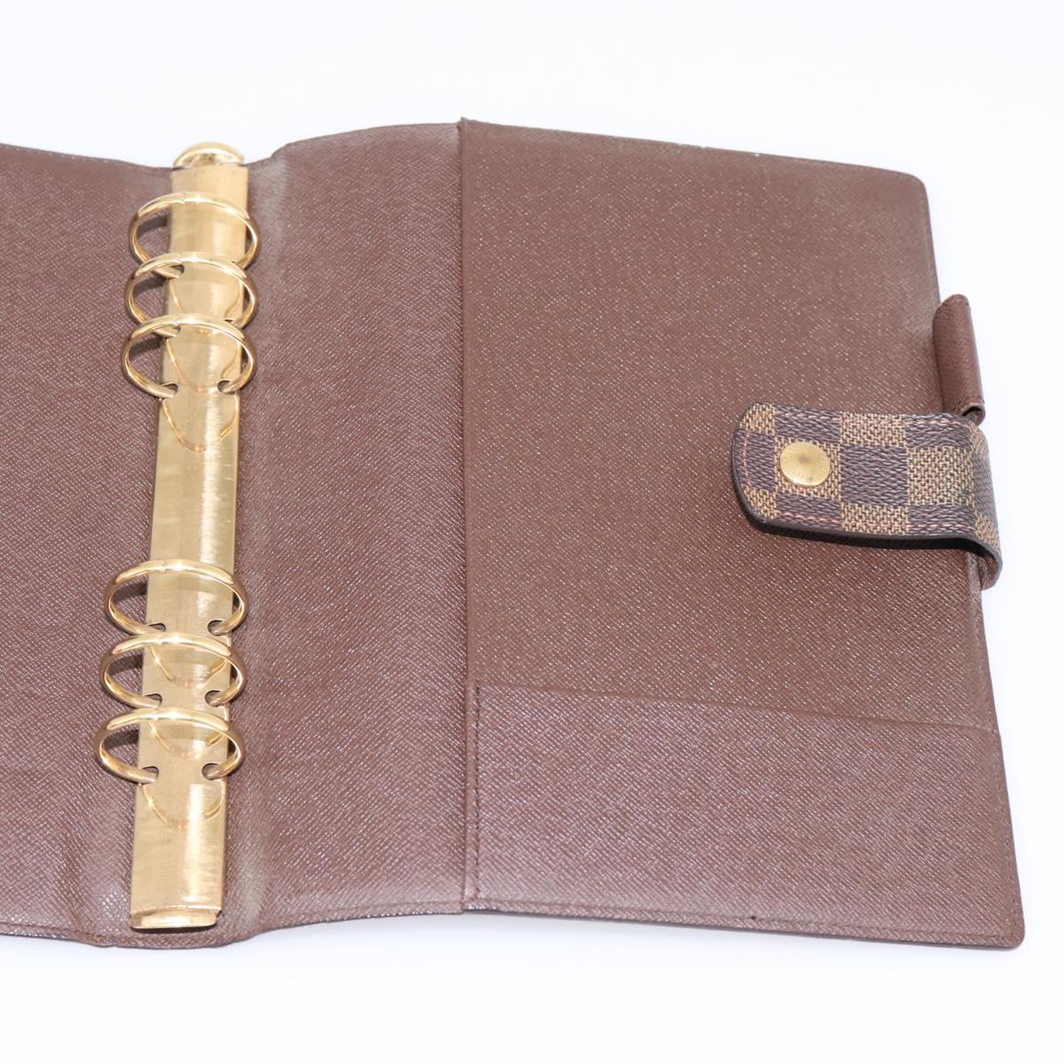 LOUIS VUITTON Damier Ebene Agenda GM Day Planner Cover R20107 LV Auth 196962