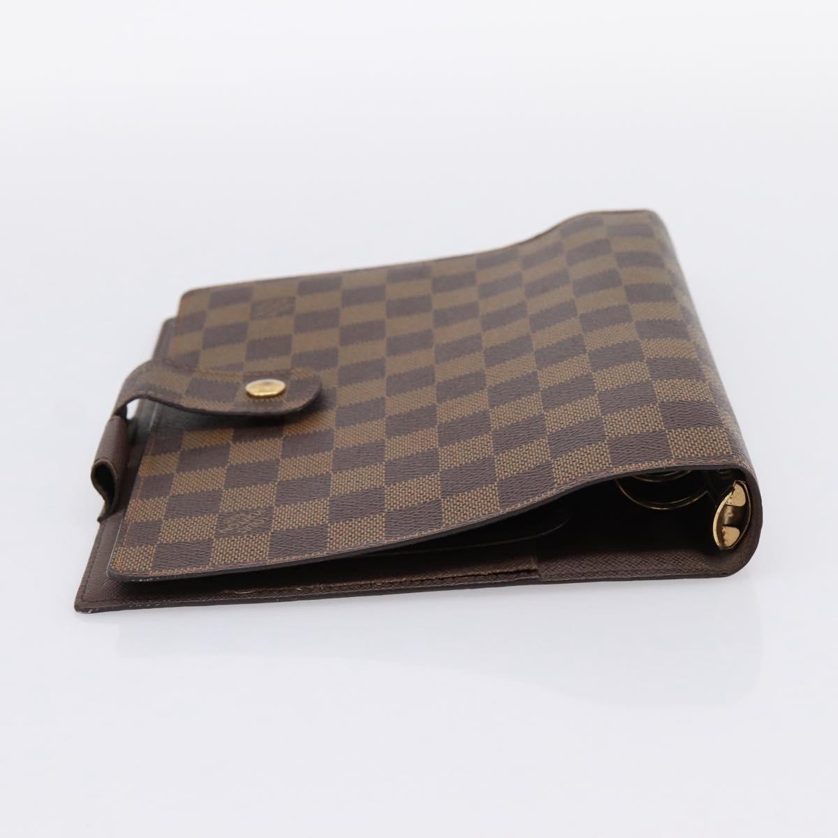 LOUIS VUITTON Damier Ebene Agenda GM Day Planner Cover R20107 LV Auth 196962