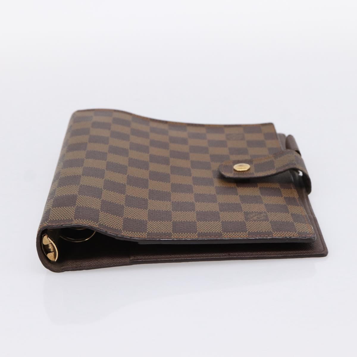 LOUIS VUITTON Damier Ebene Agenda GM Day Planner Cover R20107 LV Auth 196962