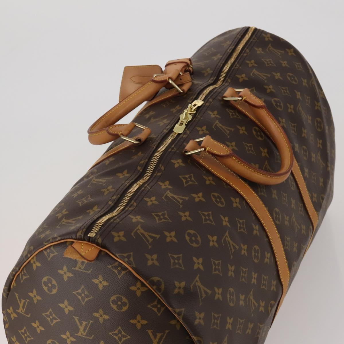 LOUIS VUITTON Monogram Keepall 55 Boston Bag M41424 LV Auth 196969V