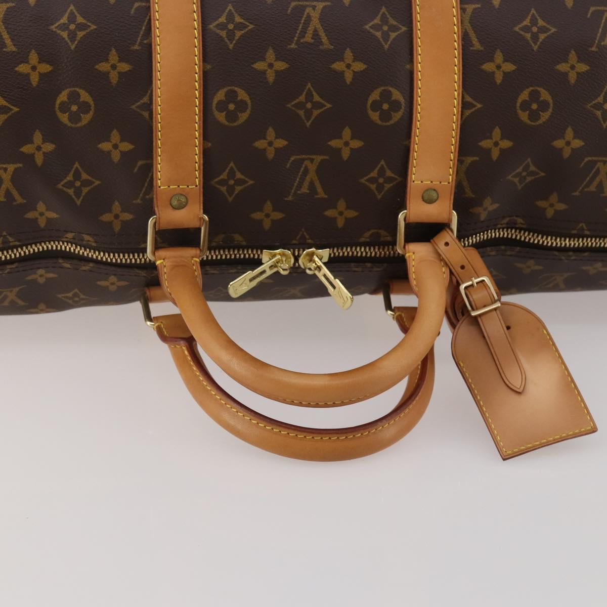 LOUIS VUITTON Monogram Keepall 55 Boston Bag M41424 LV Auth 196969V