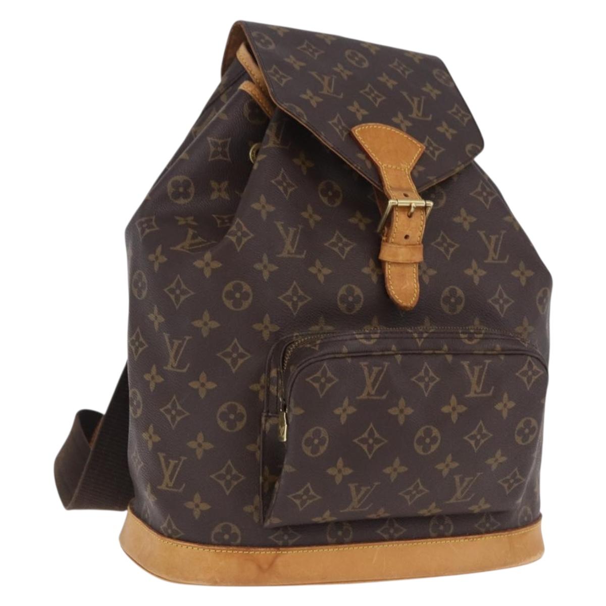 LOUIS VUITTON Monogram Montsouris GM Backpack M51135 LV Auth 196971