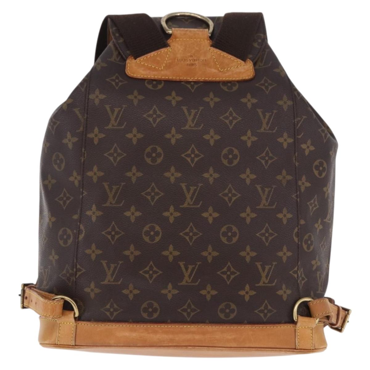 LOUIS VUITTON Monogram Montsouris GM Backpack M51135 LV Auth 196971