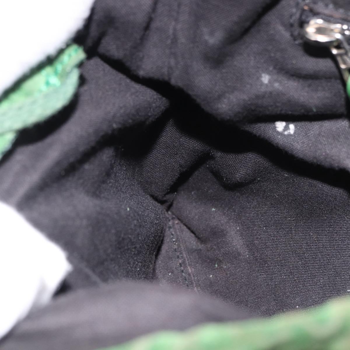 BALENCIAGA Chain Hand Bag Suede Green Auth 196979