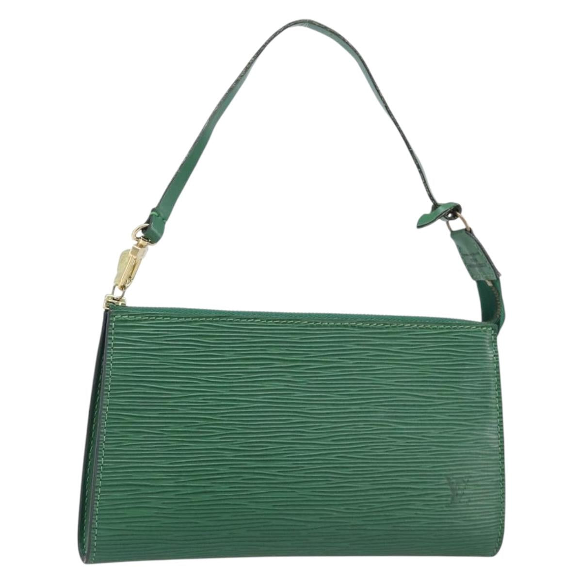 LOUIS VUITTON Epi Pochette Accessoires Pouch Green M52984 LV Auth 196982A