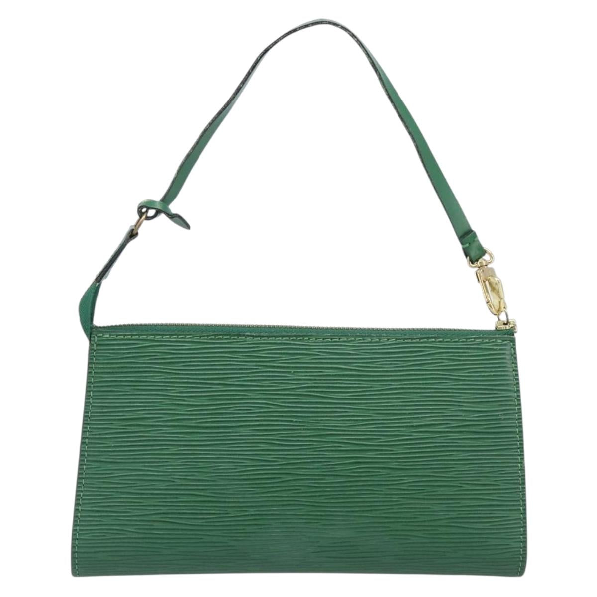 LOUIS VUITTON Epi Pochette Accessoires Pouch Green M52984 LV Auth 196982A