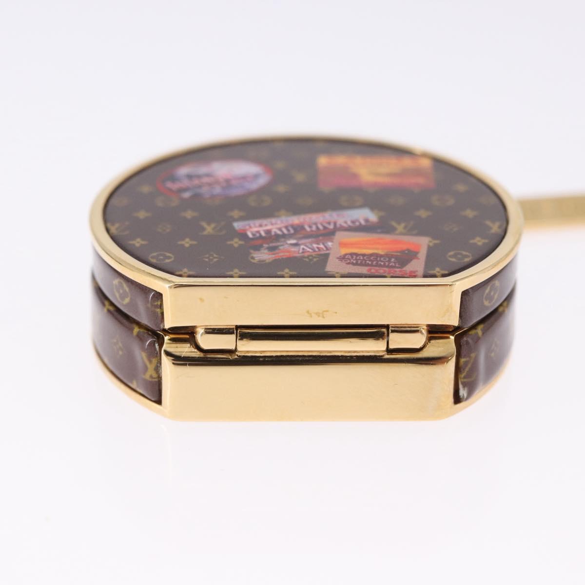 LOUIS VUITTON Monogram Porte Cles Boite Chapeau metal Gold M63089 Auth 196993M