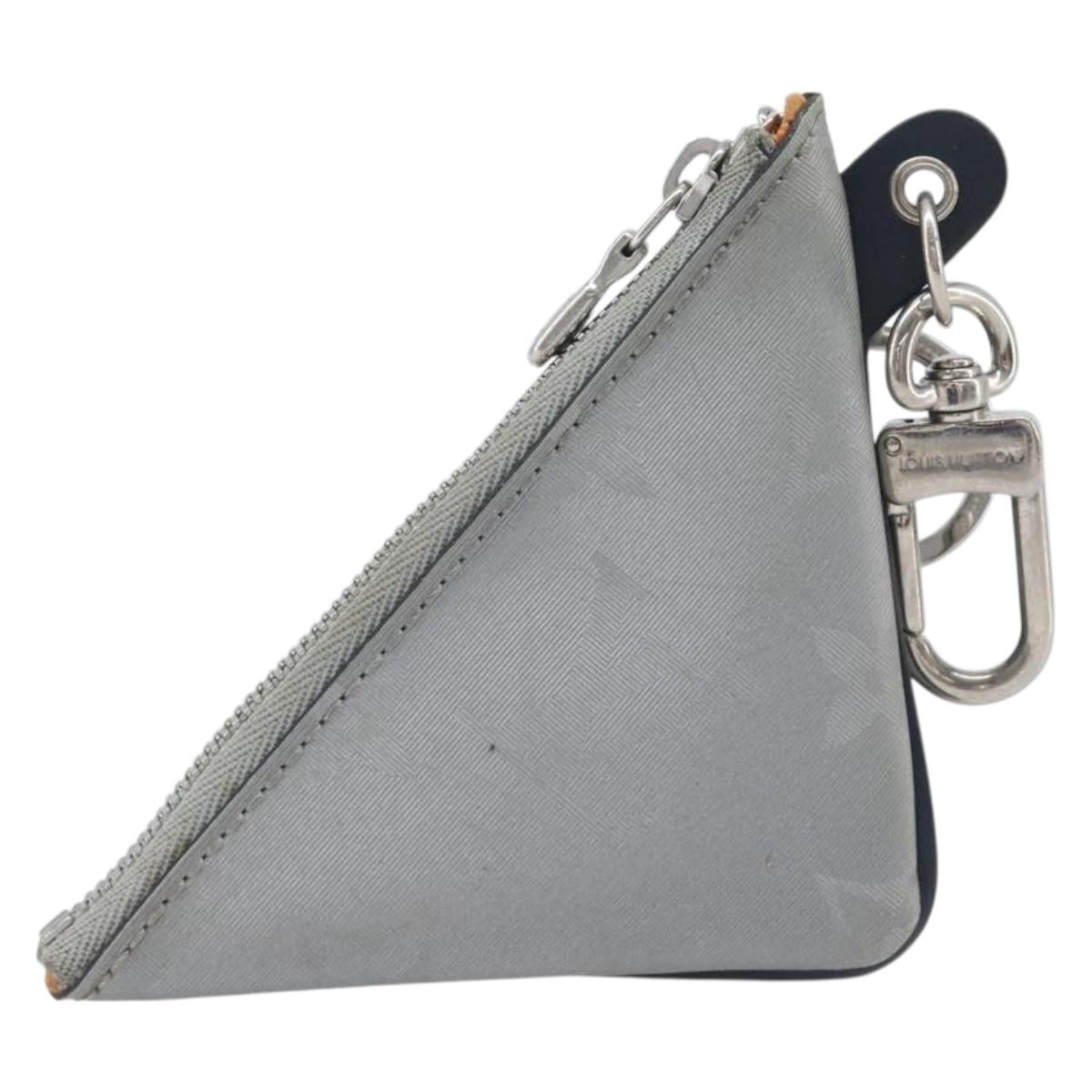 LOUIS VUITTON Monogram satellite Porte Cles Charm Silver MP2217 LV Auth 196994A