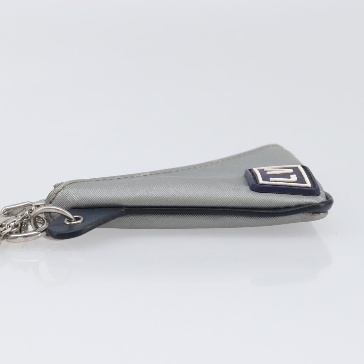 LOUIS VUITTON Monogram satellite Porte Cles Charm Silver MP2217 LV Auth 196994A