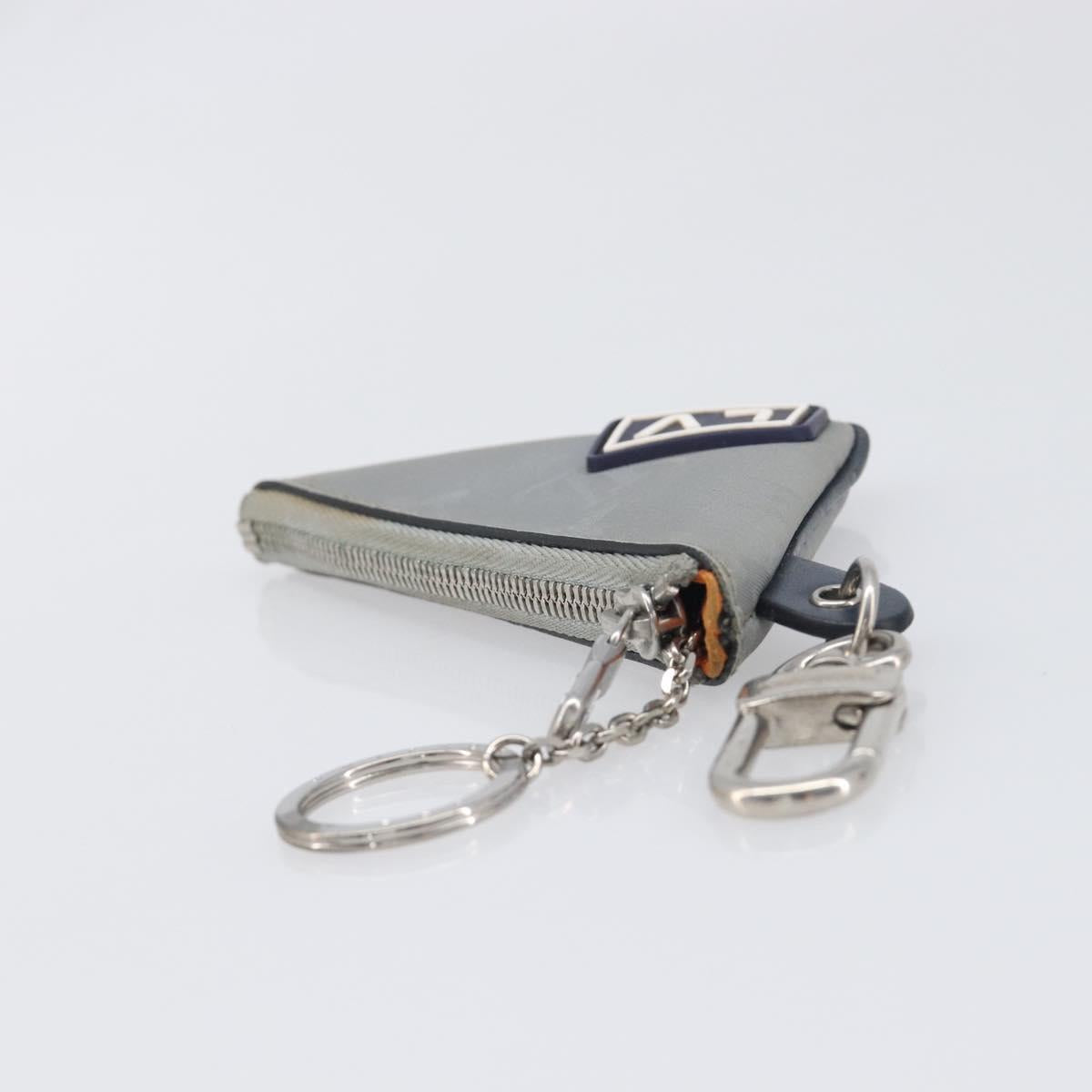 LOUIS VUITTON Monogram satellite Porte Cles Charm Silver MP2217 LV Auth 196994A