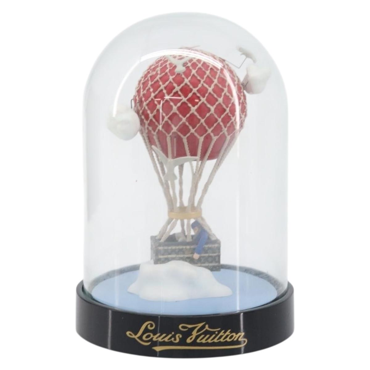 LOUIS VUITTON Balloon Snow Globe Glass Red LV Auth 196995