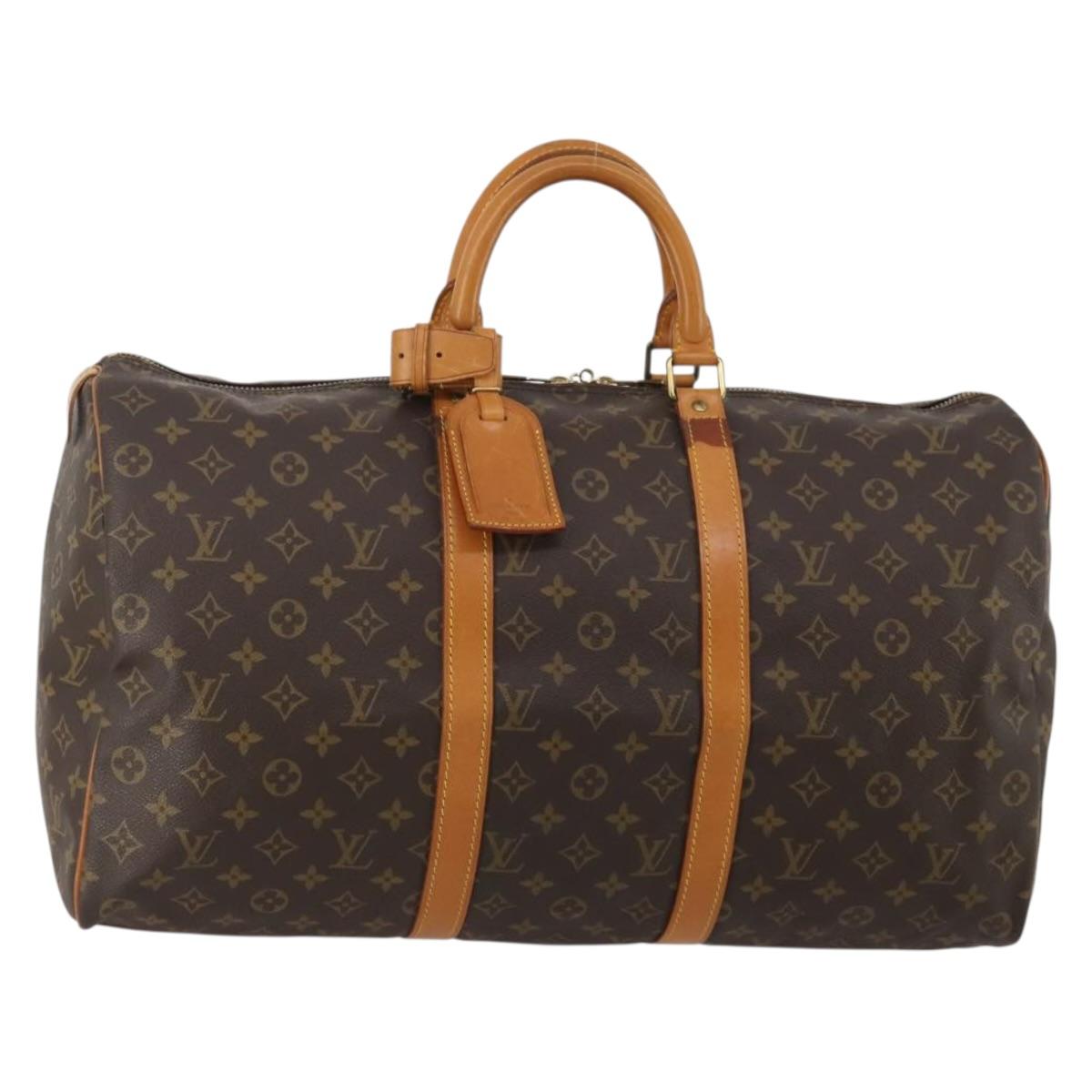 LOUIS VUITTON Monogram Keepall 50 Boston Bag M41426 LV Auth 197000