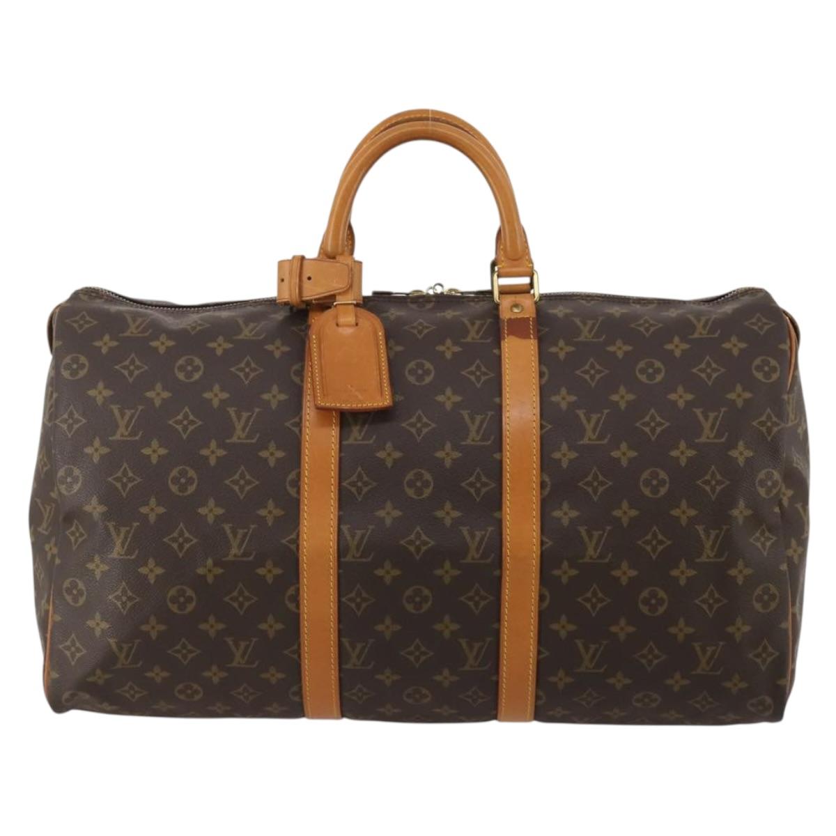 LOUIS VUITTON Monogram Keepall 50 Boston Bag M41426 LV Auth 197000