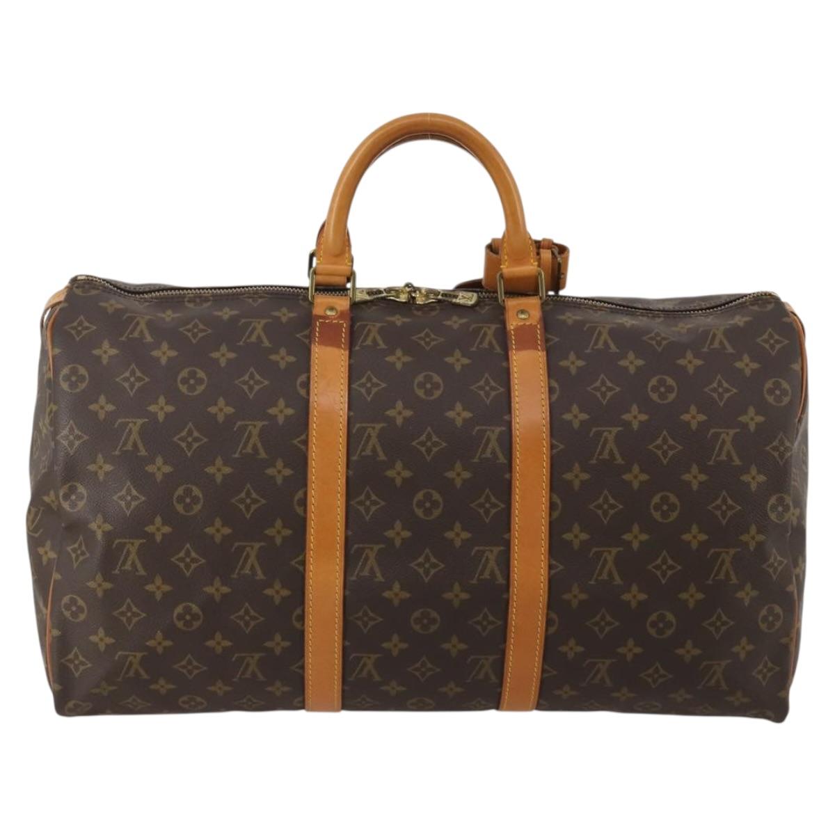 LOUIS VUITTON Monogram Keepall 50 Boston Bag M41426 LV Auth 197000