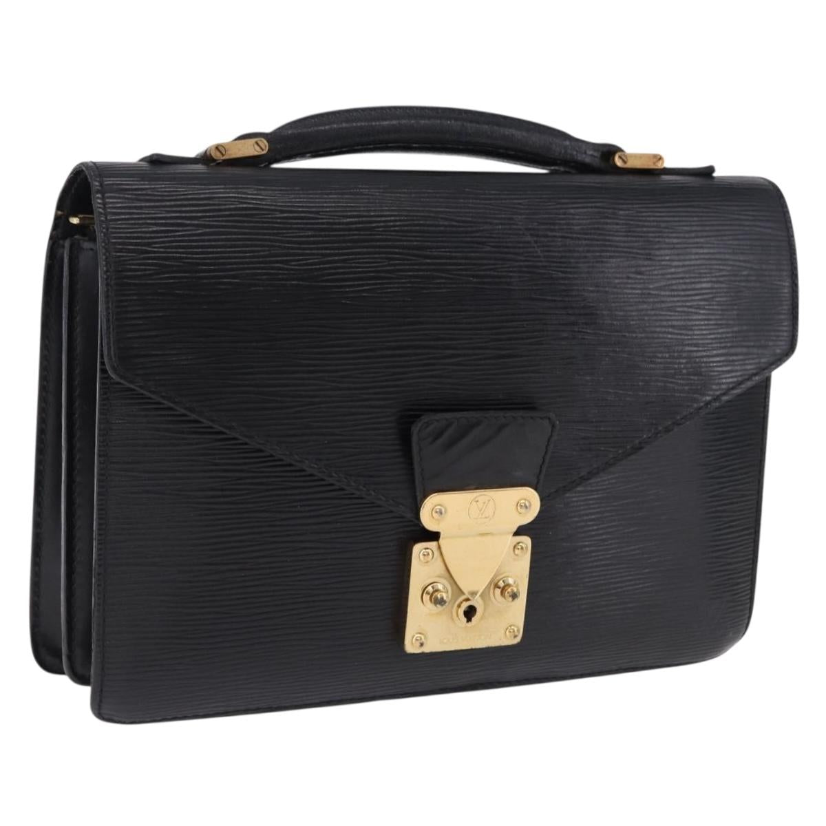 LOUIS VUITTON Epi Biface Clutch Bag Black M52322 LV Auth 197004