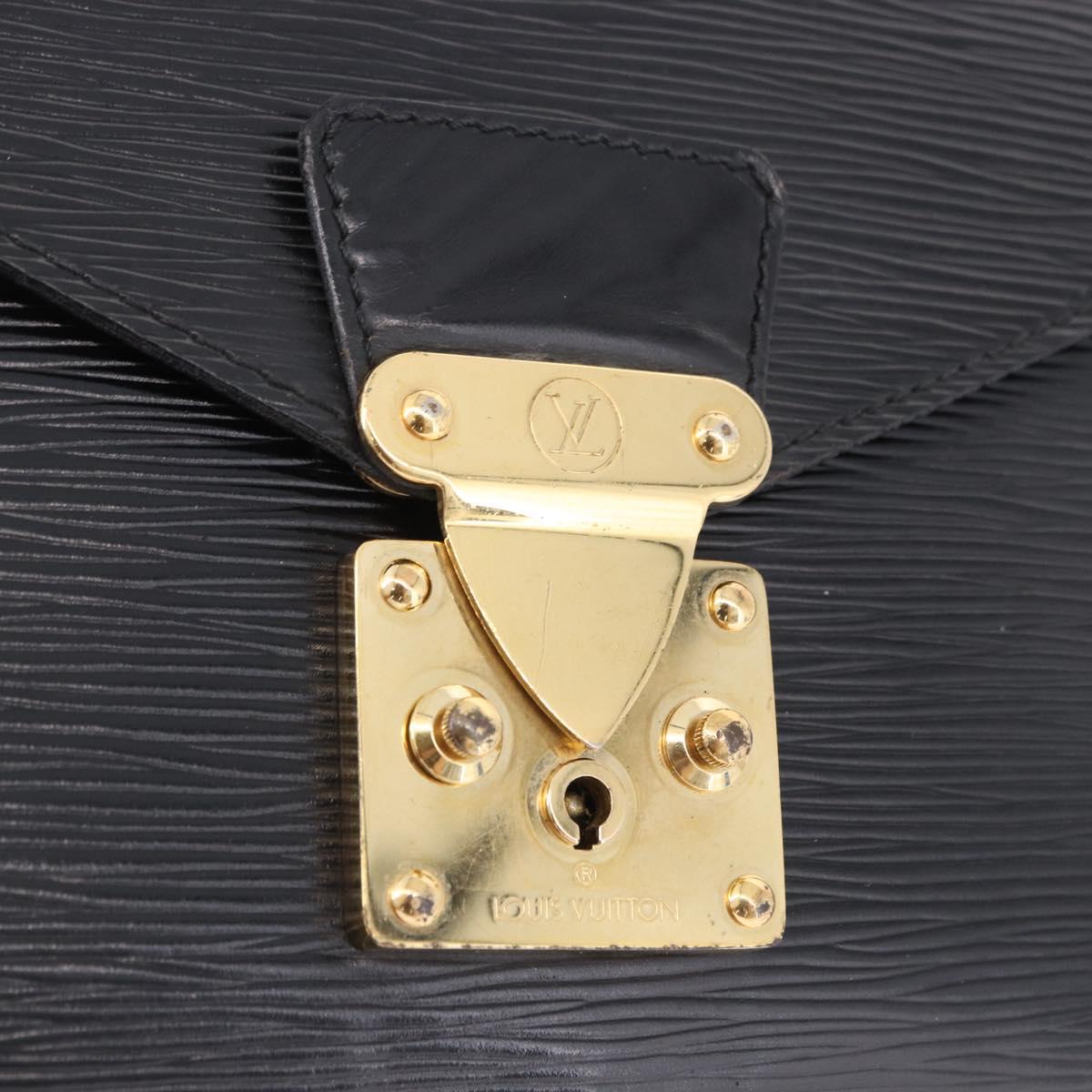 LOUIS VUITTON Epi Biface Clutch Bag Black M52322 LV Auth 197004
