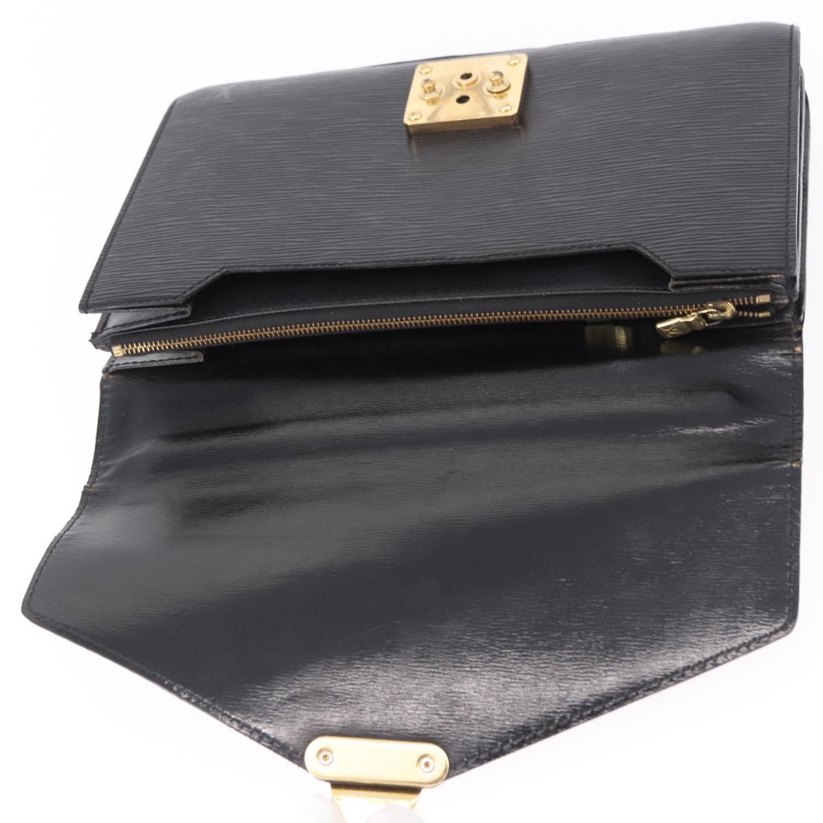 LOUIS VUITTON Epi Biface Clutch Bag Black M52322 LV Auth 197004
