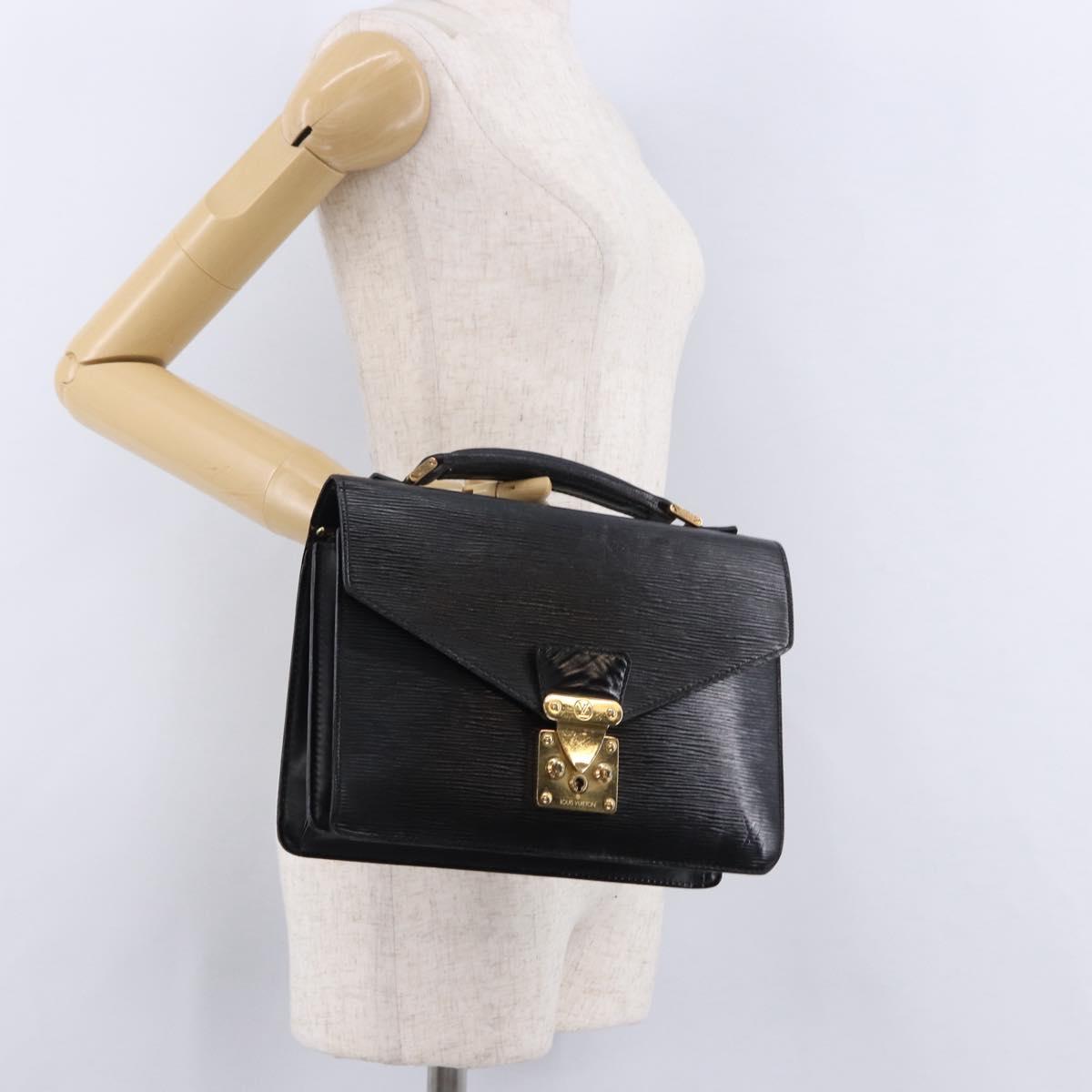 LOUIS VUITTON Epi Biface Clutch Bag Black M52322 LV Auth 197004