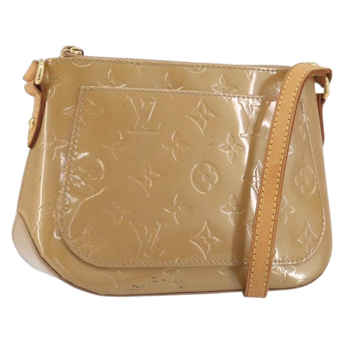 LOUIS VUITTON Monogram Vernis Minna Street Bag Noisette M91508 LV Auth 197006