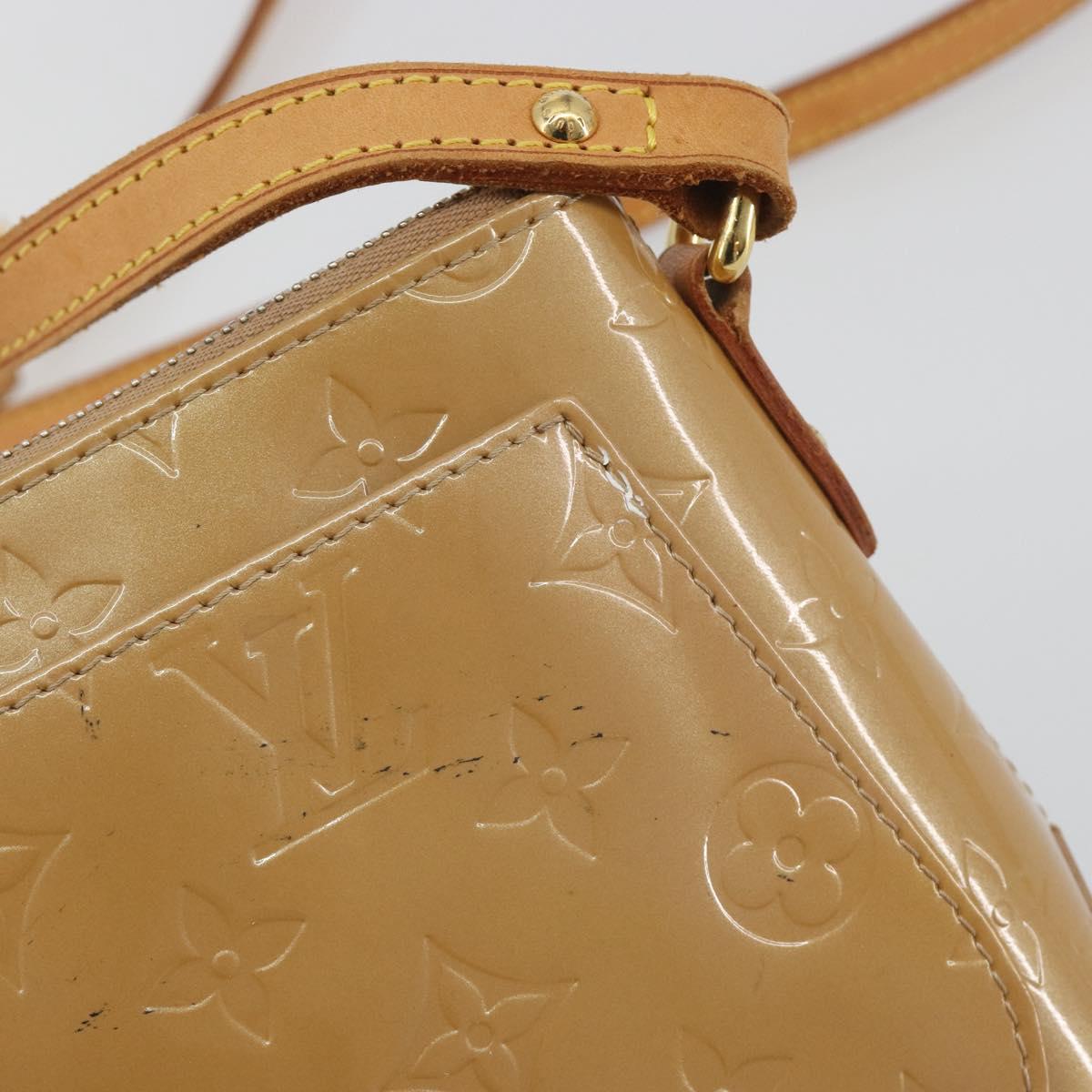 LOUIS VUITTON Monogram Vernis Minna Street Bag Noisette M91508 LV Auth 197006