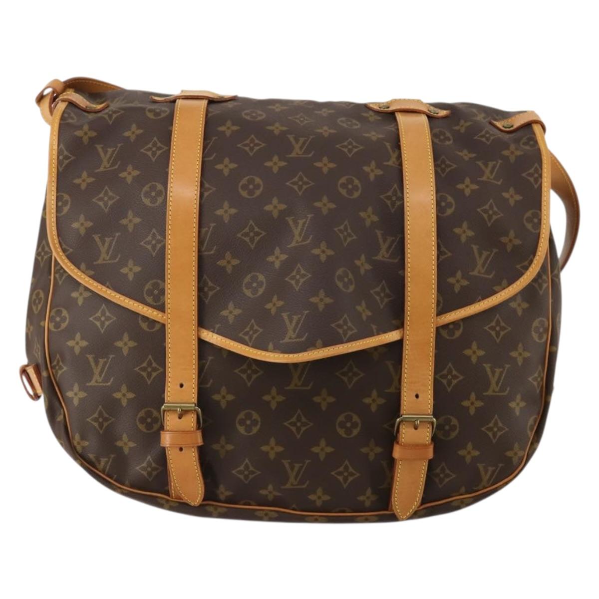LOUIS VUITTON Monogram Saumur 43 Shoulder Bag M42252 LV Auth 197008