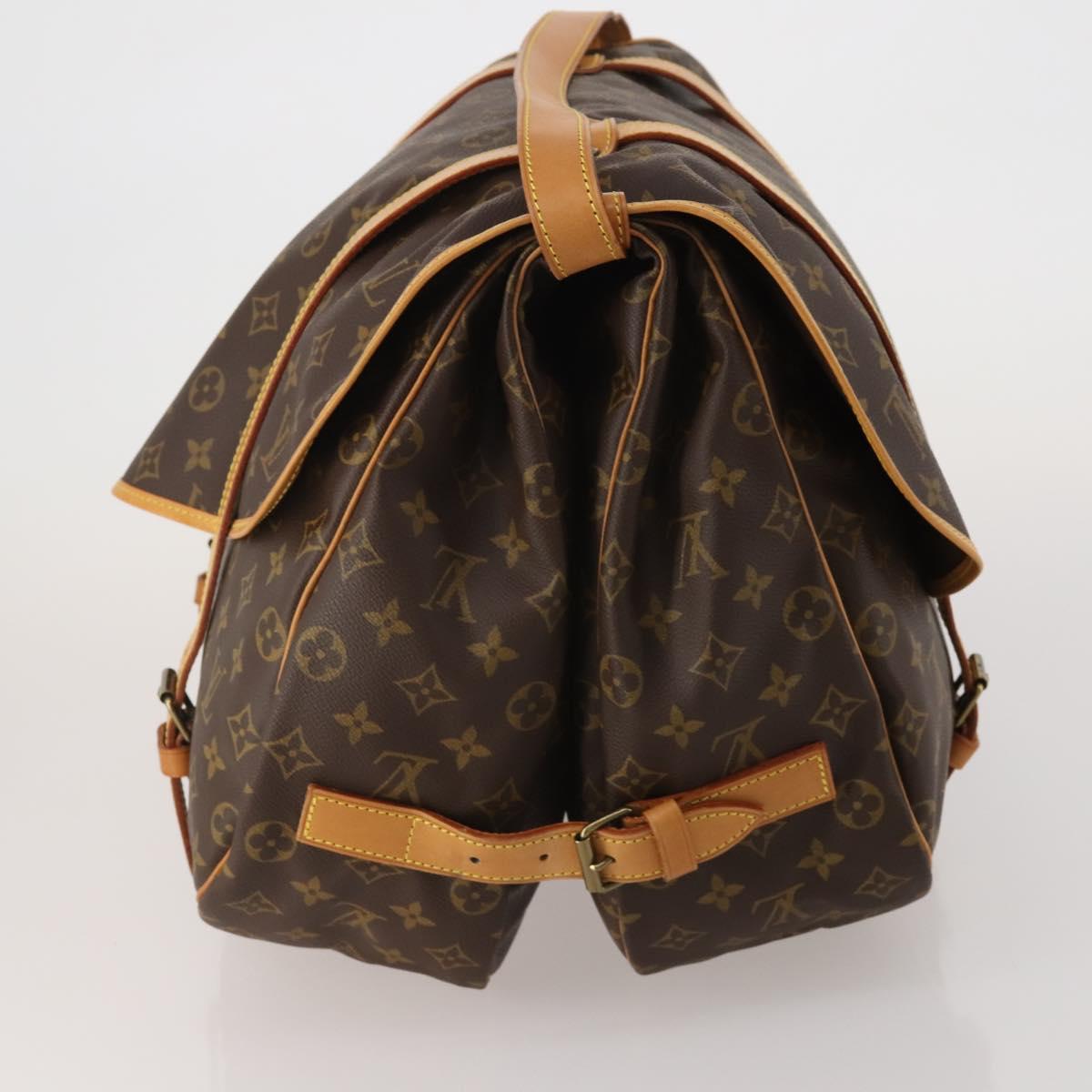 LOUIS VUITTON Monogram Saumur 43 Shoulder Bag M42252 LV Auth 197008