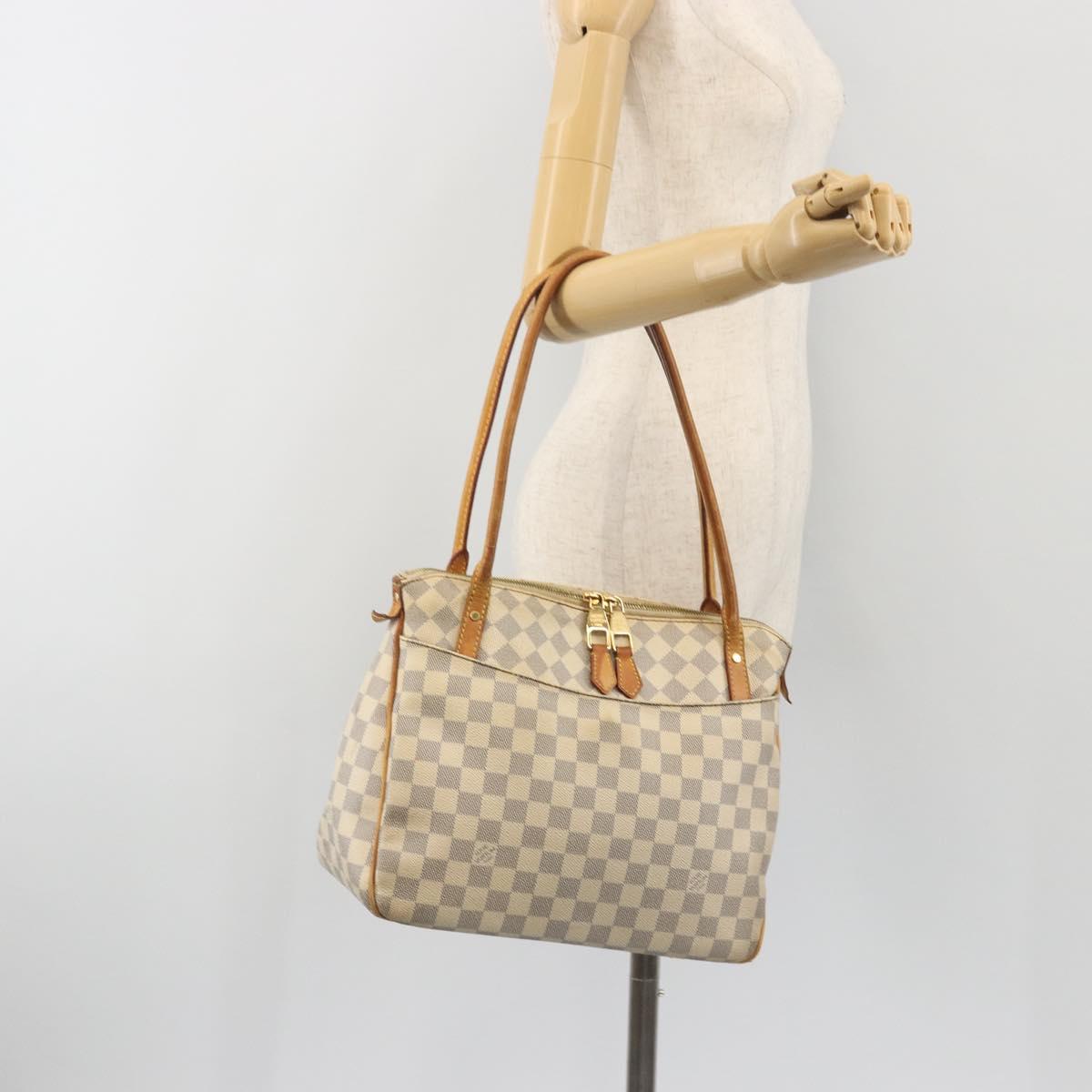 LOUIS VUITTON Damier Azur Figueri PM Shoulder Bag N41176 LV Auth 197011