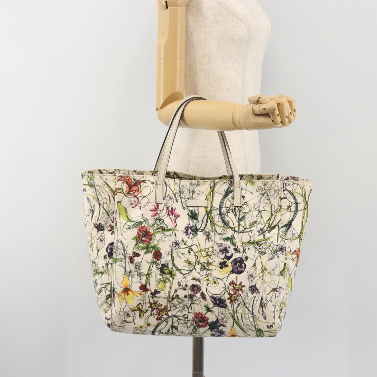 GUCCI Flora Tote Bag Canvas Multicolor 282439 Auth 197013A