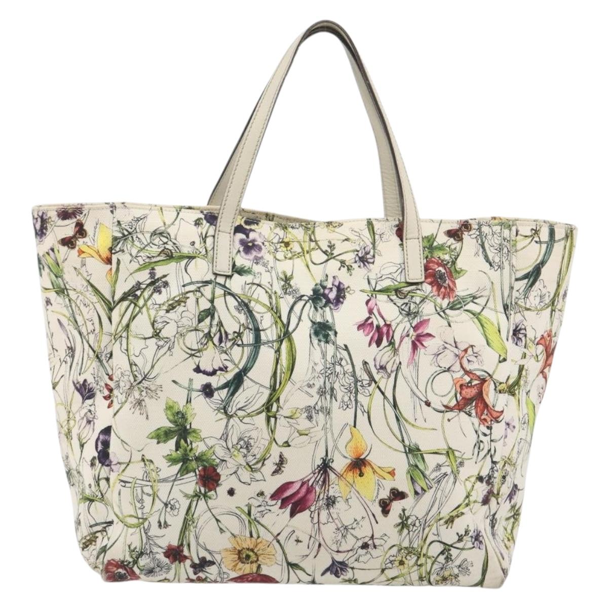 GUCCI Flora Tote Bag Canvas Multicolor 282439 Auth 197013A