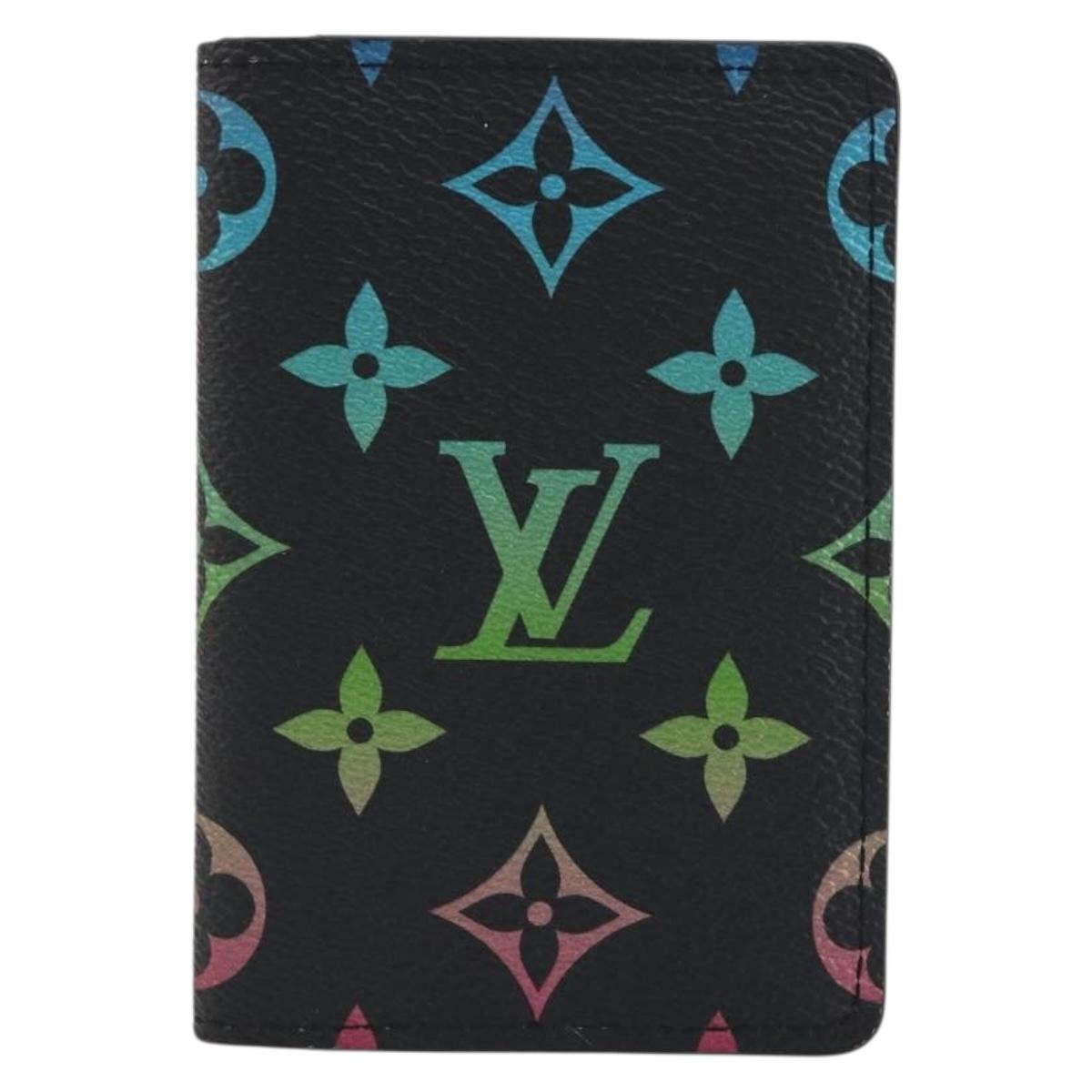 LOUIS VUITTON Iridescent Gradient Organizer De Poch Black M14134 Auth 197016SAM