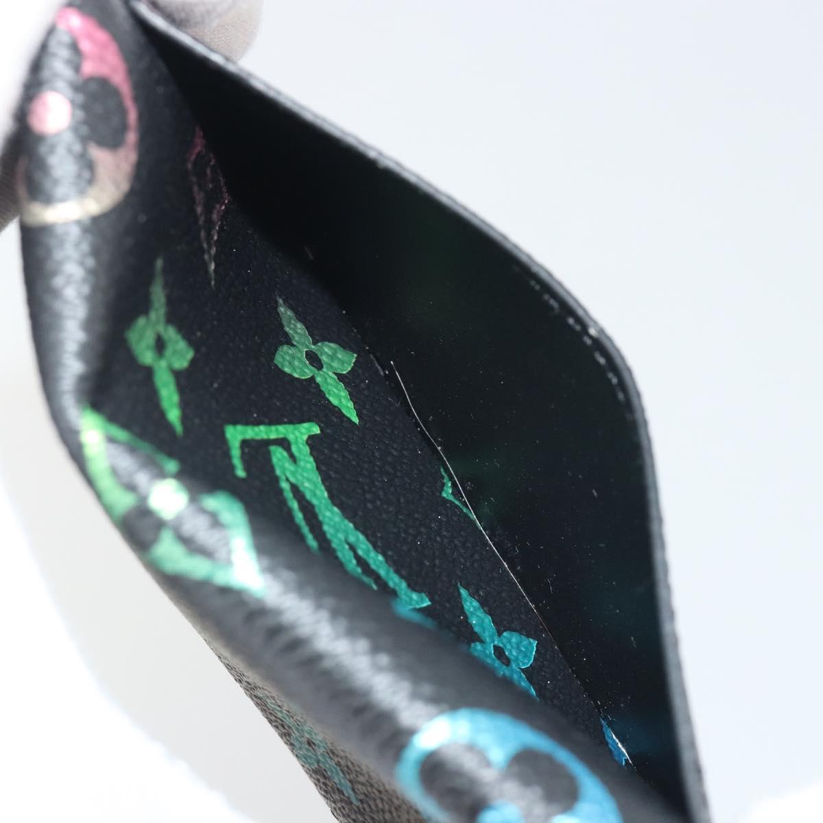 LOUIS VUITTON Iridescent Gradient Organizer De Poch Black M14134 Auth 197016SAM