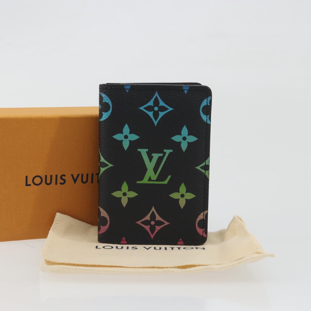 LOUIS VUITTON Iridescent Gradient Organizer De Poch Black M14134 Auth 197016SAM