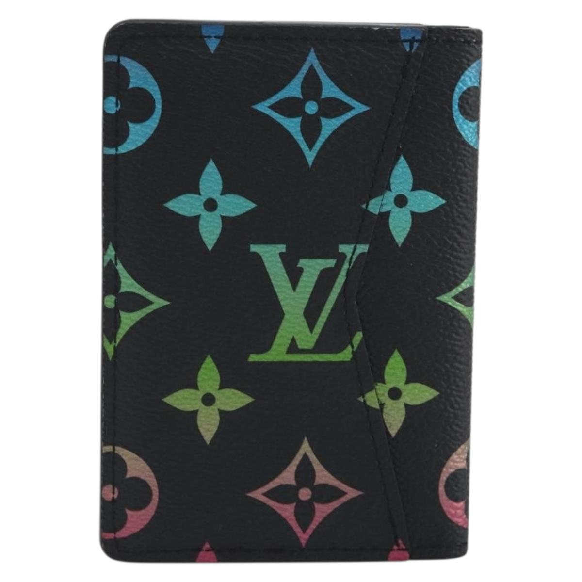 LOUIS VUITTON Iridescent Gradient Organizer De Poch Black M14134 Auth 197016SAM