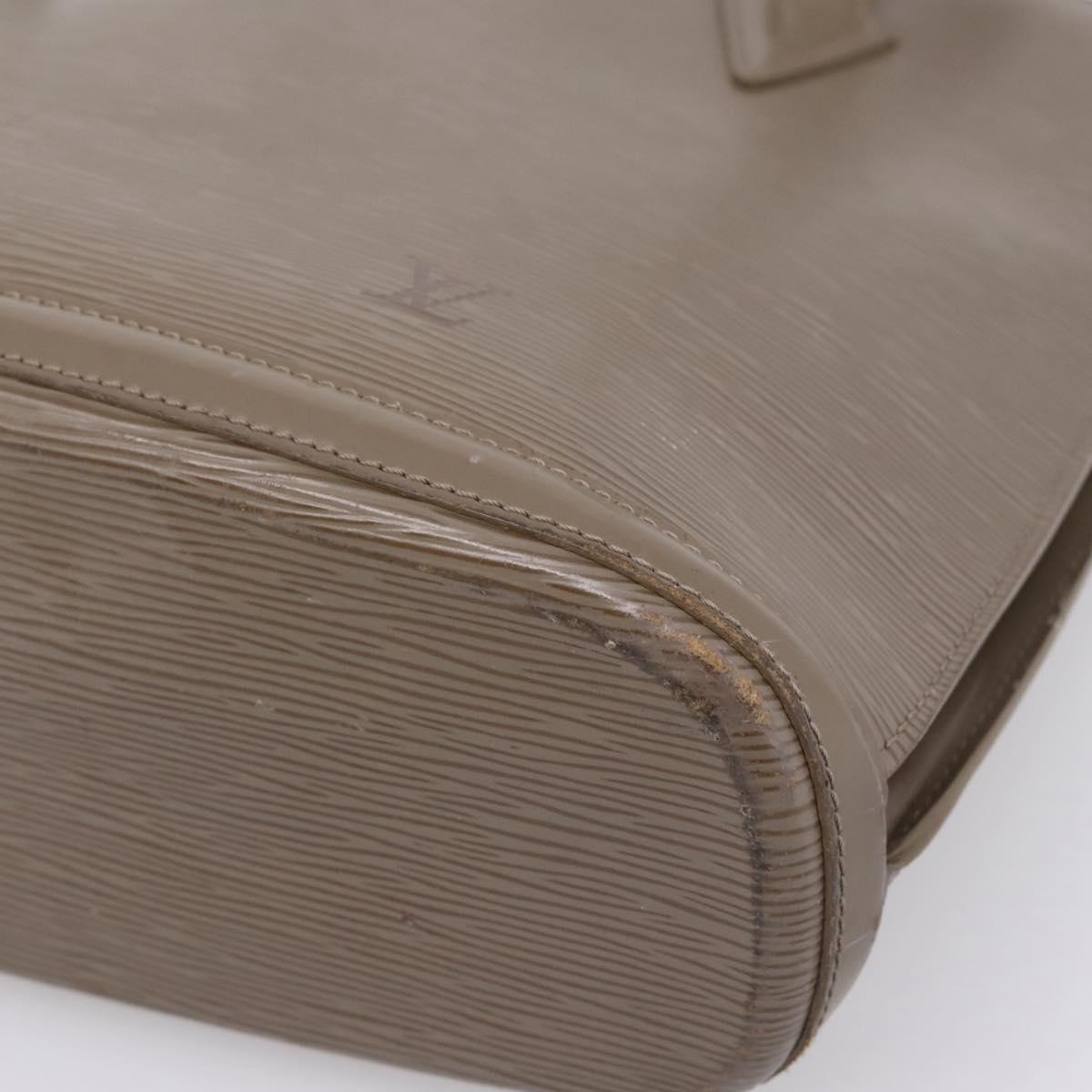 LOUIS VUITTON Epi Lussac Shoulder Bag Gray Pepper M5228C LV Auth 197024