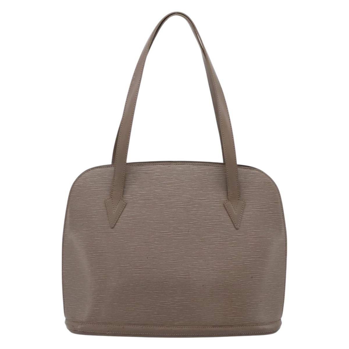 LOUIS VUITTON Epi Lussac Shoulder Bag Gray Pepper M5228C LV Auth 197024
