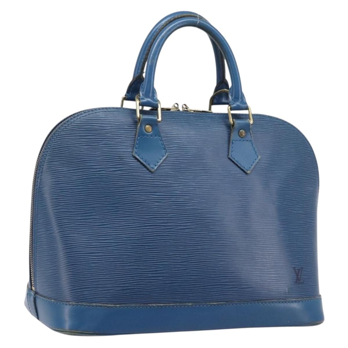 LOUIS VUITTON Epi Alma Hand Bag Toledo Blue M52145 LV Auth 197025